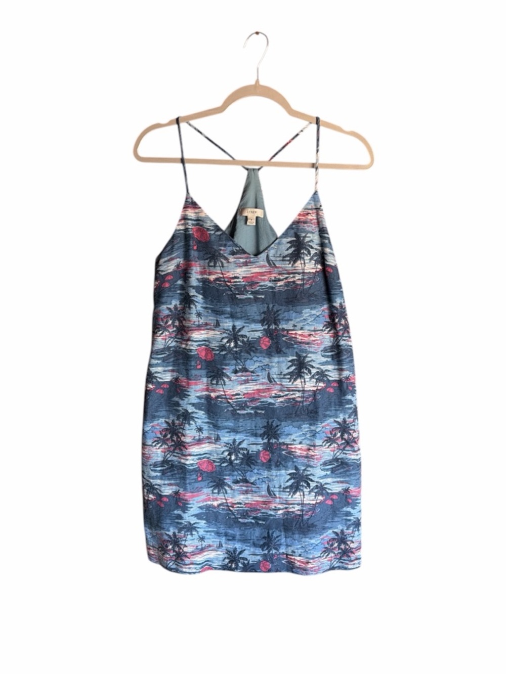 J Crew dress size 8 linen cotton blend beach vacation pool boat summer coastal